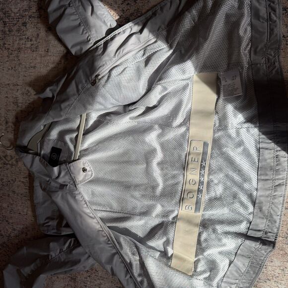 Bogner Lightweight Jacket Womens US 8 Neutrals Grey Fitted Preppy Full Zip - Picture 11 of 14